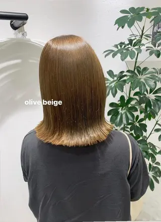 ミディアム カラー 顔周りレイヤー 🎀マリノのヘアスタイル