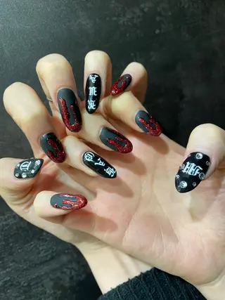 ロング カラー ヘアアレンジ ネイル マツエク・マツパ 💓💓彩 音💓💓のマツエク・マツパデザイン