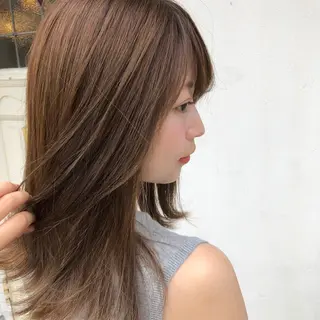 セミロング カラー h a k u 大倉 卓人のヘアスタイル