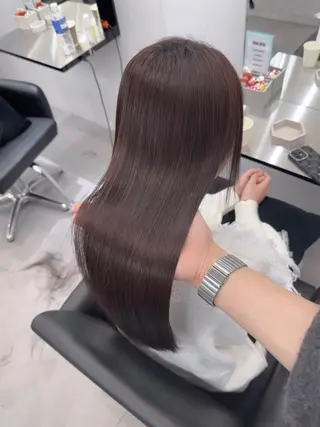 セミロング 髪質改善/縮毛矯正 梅田茶屋町/西尾祐作のヘアスタイル