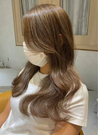 ロング 艶カラー/レイヤー/ 似合わせ/松沢州途のヘアスタイル