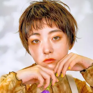 ショート カラー ショートボブ縮毛矯正 特化◇阿武隈川 弘のヘアスタイル