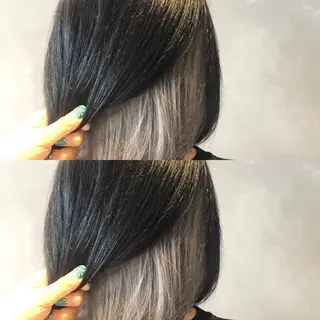 ミディアム カラー 長谷川 沙紀のヘアスタイル