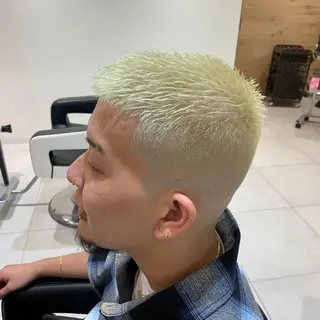 カラー メンズ ブリーチパーマ🌍 正木天のヘアスタイル