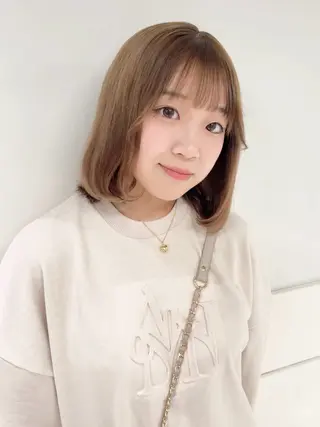 ミディアム カラー りおな/エクステ /ミルクティーカラーのヘアスタイル