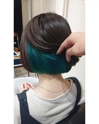 ショート カラー ACROあべの店所属・艶カラー/インナー /グラデ/大西小百合のヘアスタイル