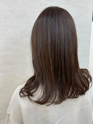 ミディアム 艶カラー/レイヤー 🌸Mioのヘアスタイル