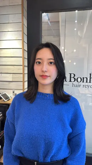 ミディアム La bonheur hair reve 池袋店所属・🐈‍⬛ マナカ🐈‍⬛のヘアスタイル