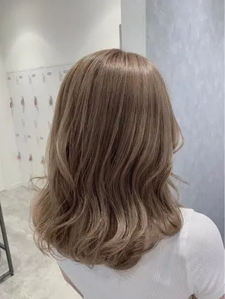 セミロング カラー メンズブリーチカラー /NAOのヘアスタイル