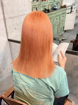 セミロング カラー 💘透明感カラー💘 沖本 将宏のヘアスタイル