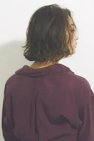 ミディアム パーマ 橋口 晃典のヘアスタイル