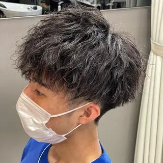 ショート カラー パーマ ヘアアレンジ メンズ キッズ L.E.M泉中央店長 小野寺優斗のヘアスタイル
