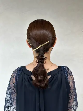 セミロング ヘアセット/眉毛カッ ト/Nana〻のヘアスタイル