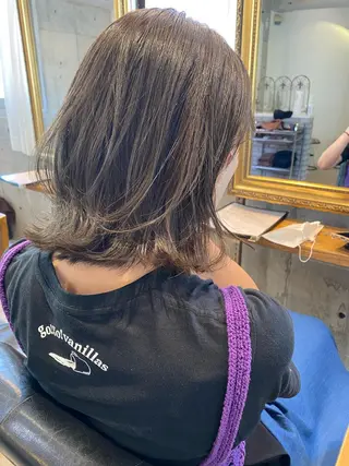 ミディアム カラー 似合わせカラーパーマ 🌿kitin米川のヘアスタイル