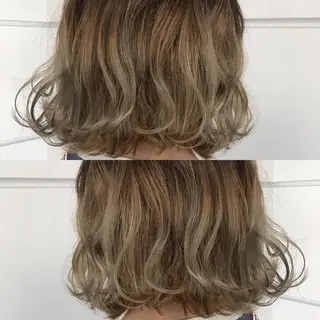 ショート カラー パーマ ヘアアレンジ olga所属・松尾謙佑【ハイライト LEDエクステ】のヘアスタイル