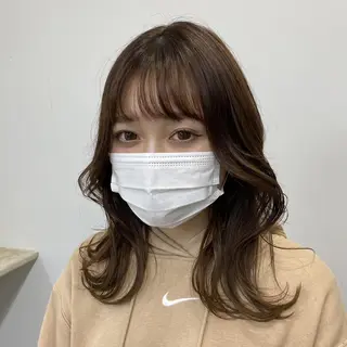 ミディアム アイブロウ ネイル カラー ヘアアレンジ メンズ パーマ キッズ マツエク・マツパ 髪質改善🇰🇷 レイヤーカット/梅田のヘアスタイル