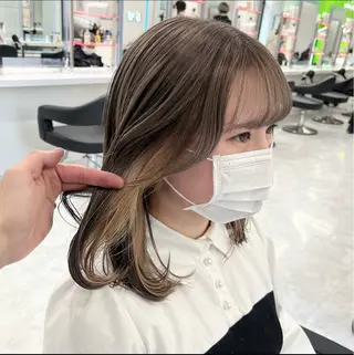 カラー 💗ツヤ髪💗透け感 💗ブリーチなし💗のヘアスタイル