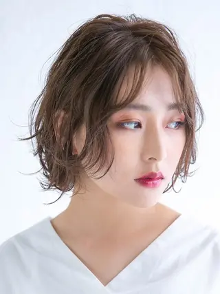 ミディアム カラー ヘアアレンジ 河野 龍斗のヘアスタイル