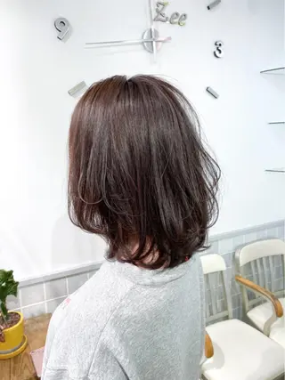 ミディアム カラー miyu 美髪縮毛矯正𓂃꙳⋆のヘアスタイル