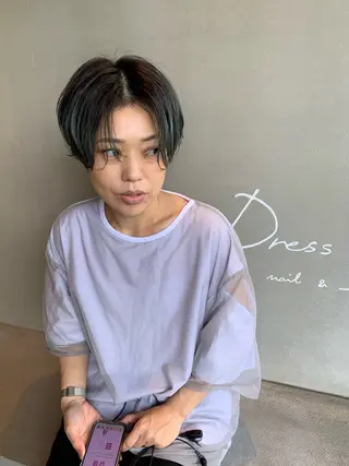 ショート カラー ブリーチ/アレンジ 天満/chihiroのヘアスタイル