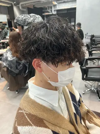 ショート パーマ メンズ 🦩パーマン🦩佐藤 航太のヘアスタイル