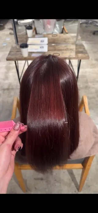 セミロング カラー 🩷透明感/韓国 へア🩷HARUKAのヘアスタイル