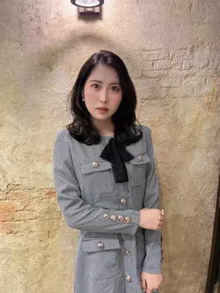 セミロング カラー ricoa所属・セキネ シュウヘイのヘアスタイル