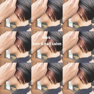ショート カラー ヘアアレンジ マツエク・マツパ sōko   Hair&Nail Salon所属・🫧一気にあか抜け 🫧mayuのヘアスタイル