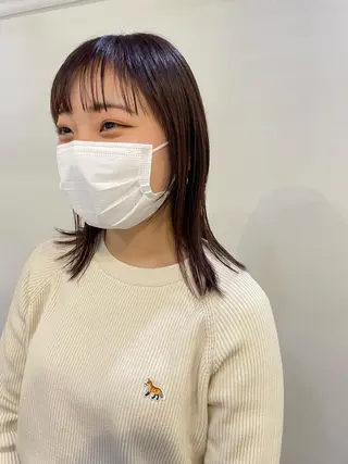 ミディアム カラー silo所属・silo MOKA 顔周りカット🦦のヘアスタイル