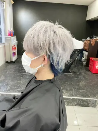 ショート メンズ 曲がる縮毛矯正 髪質改善/西尾 幸樹のヘアスタイル