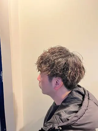 パーマ メンズ 大人透明感艶カラー 寺田稜のヘアスタイル