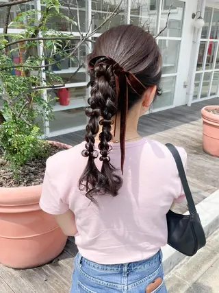 セミロング カラー ヘアアレンジ autre所属・大久保 ひでなりのヘアスタイル