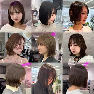 ミディアム カラー レイヤー＆カラー 人気美容師倉崎涼のヘアスタイル