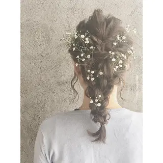 セミロング カラー ヘアアレンジ EMANON天神所属・Hitomi Ezakiのヘアスタイル