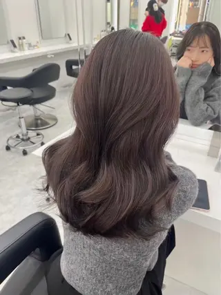 ロング カラー ヘアアレンジ トレンド韓国風カラー 💎ホウト💎のヘアスタイル
