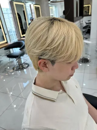 メンズ 白髪ぼかし/白髪 メッシュ/ゆうとのヘアスタイル