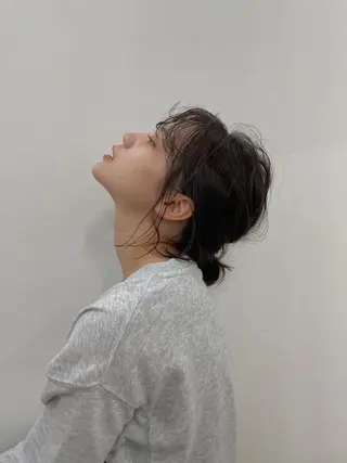 ミディアム カラー 梅田／ベージュ レイヤー／ヌマタのヘアスタイル