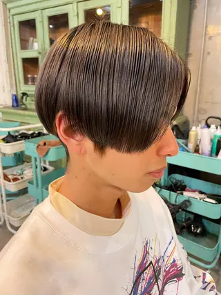 ショート カラー メンズ 南堀江🌿パーマ Tetsu【テツ】のヘアスタイル