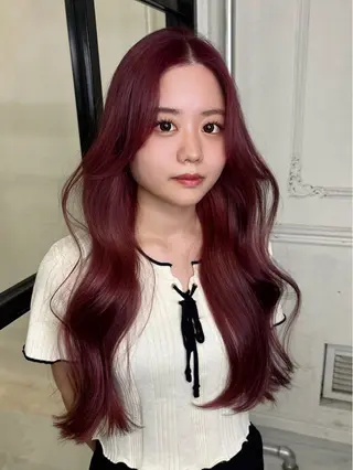 ロング カラー fudge所属・MaisonHALU 松浦光咲のヘアスタイル