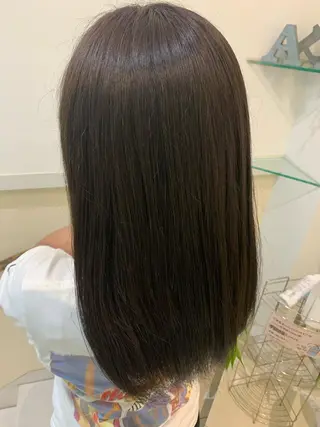 カラー ブリーチしない暖色 カラー🥀杉 優菜のヘアスタイル