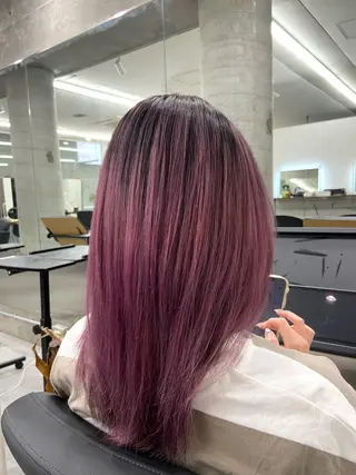 セミロング カラー Kotoko🖤/海 外/バレイヤージュのヘアスタイル
