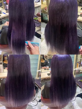 ロング カラー ササ キのヘアスタイル