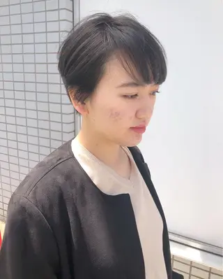 ショート カラー ヘアアレンジ 榎園 由美のヘアスタイル