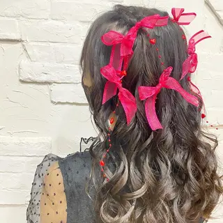 ロング まつパ・ヘアセット ♡Chinami♡のマツエク・マツパデザイン