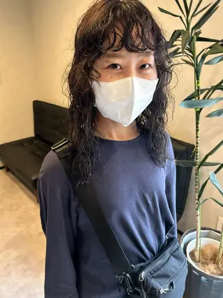 ミディアム パーマ ナカジマ ナナのヘアスタイル