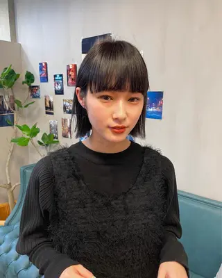 ミディアム カラー パーマ ヘアアレンジ メンズ キッズ ネイル マツエク・マツパ アイブロウ tatsumi/ボブ ウルフ/レイヤーのヘアスタイル