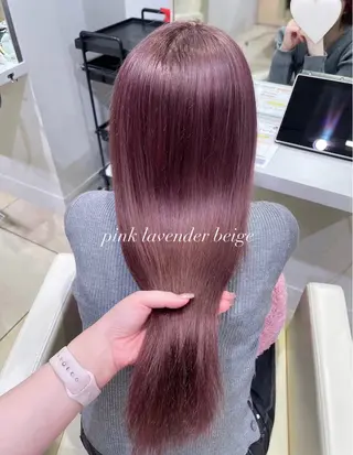 ロング Ami♡ ピンク/ラベンダーのヘアスタイル