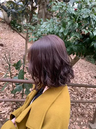 ミディアム カラー パーマ little 小濱彰太のヘアスタイル