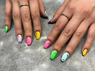 ネイル 【やり放題専門店】 スカルプ&長さ出しのネイルデザイン