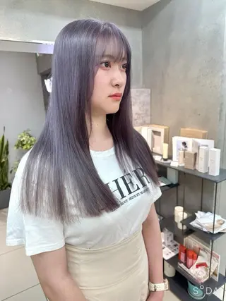 ロング カラー ハイトーンカラー が絶対可愛い✨泰聖✨のヘアスタイル